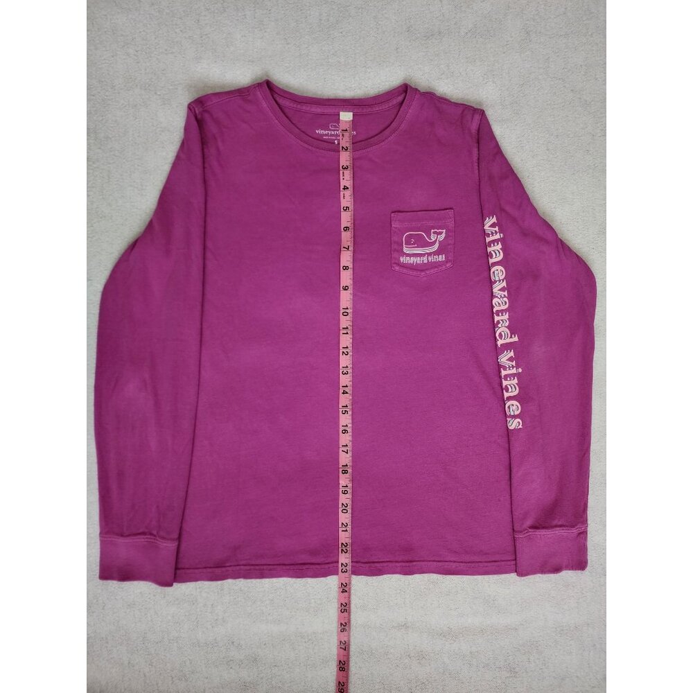 Vineyard Vines Begonia Stacked Whale Graphic Pocket Long Sleeve Tee Size Small - Picture 7 of 7
